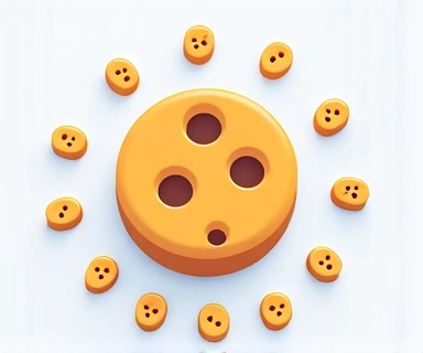 Biscotto stilizzato con icone di dati che fluttuano attorno, simbolo dei cookie digitali